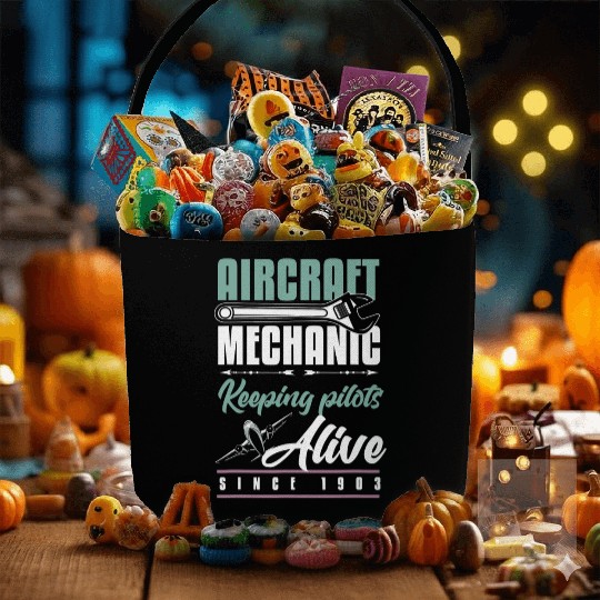 Aircraft Mechanic Proud Airplane Mechanic Fabric Baskets