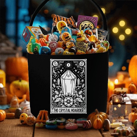 Crystal Hoarder Tarot Card Fabric Baskets