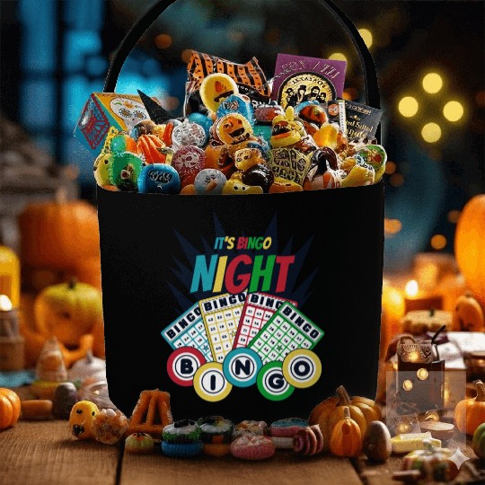 It's Bingo Night Caller Daubers Professional Bingo Fabric Baskets