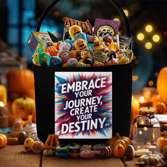 Embrace Your Journey, Create Your Destiny Fabric Baskets