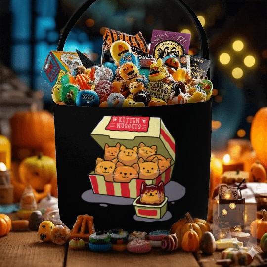 Kitten Nuggets Food Cat Lover Fabric Baskets