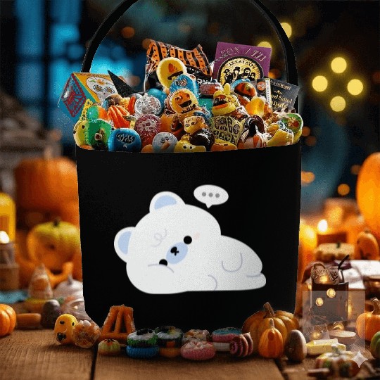 Tired Polar Bear Fabric Baskets