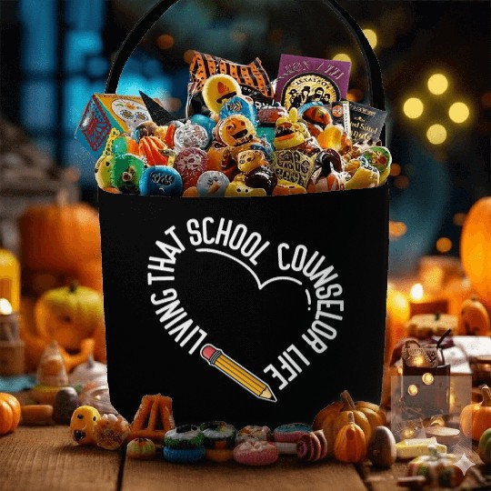 School Counselor Heart Living That Fabric Baskets