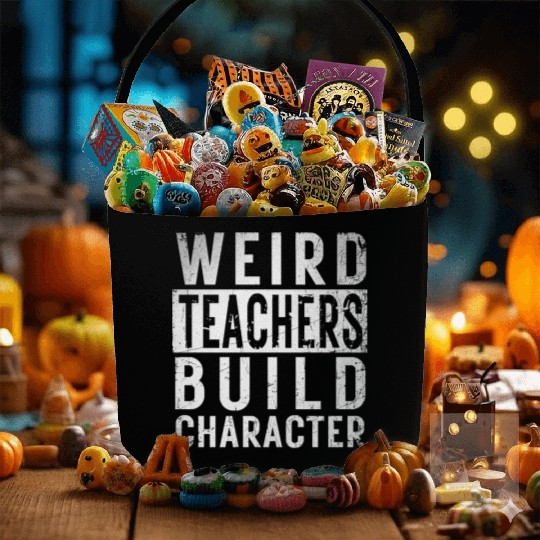 Funny Weird Teachers Build Character Teacher Birth Fabric Baskets