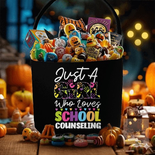 School Counselor Just A Girl Who Fabric Baskets