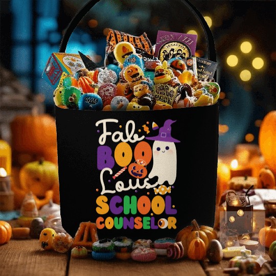 School Counselor Halloween Ghost Fabric Baskets