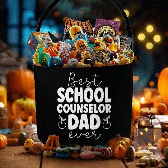 School Counselor Dad Best School Fabric Baskets