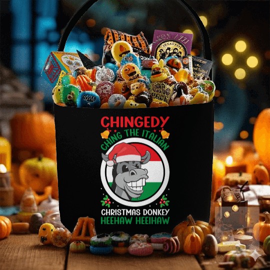 Christmas Donkey Italian Xmas Funny Santa Claus Fabric Baskets