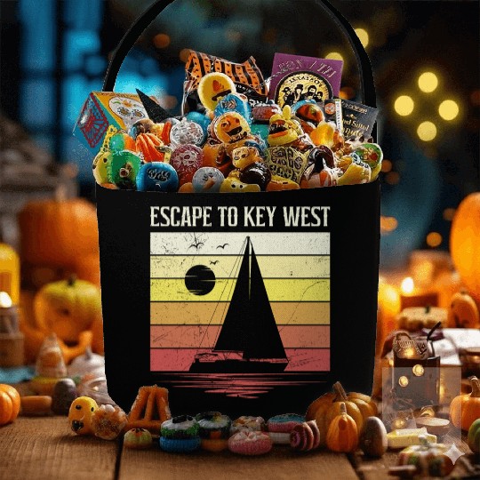 Florida ESCAPE TO KEY-WEST Sailing Florida Fabric Baskets