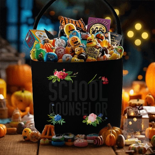 School Counselor Flower Floral Fabric Baskets