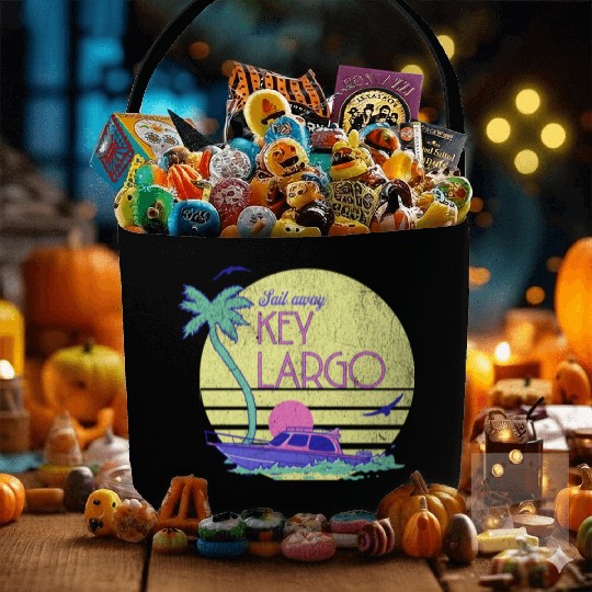 Sail Away Yacht Rock Key Largo Boating Fabric Baskets