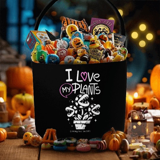 I Love My Plants – Cute Venus Flytrap Plant Lover Fabric Baskets