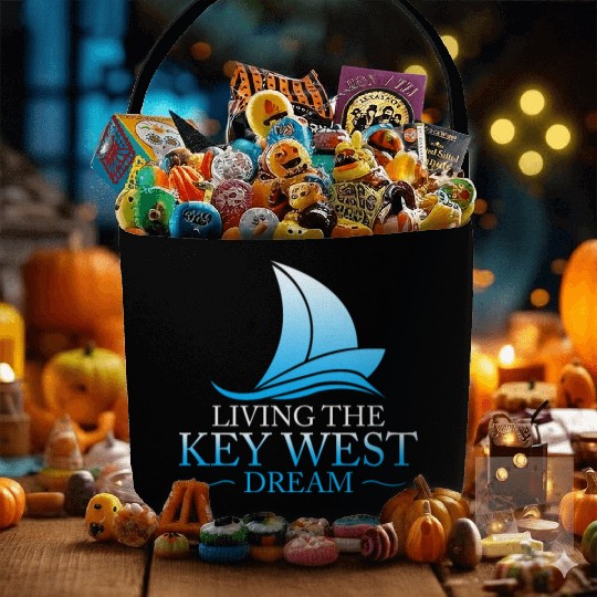 Florida Keys LIVING THE KEY-WEST DREAM Sailor Fabric Baskets