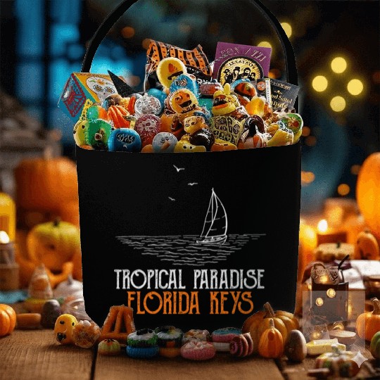 West Keys TROPICAL PARADISE FLORIDA KEYS Fabric Baskets