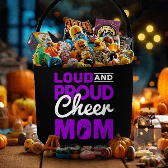 Loud & Proud Cheer Mom Cheerleading Mother's Day Fabric Baskets
