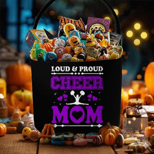 Loud & Proud Cheer Mom Cheerleading Mother's Day Fabric Baskets