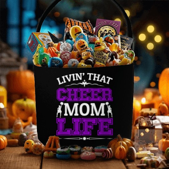 Living Cheer Mom Life Cheerleading Mother's Day Fabric Baskets