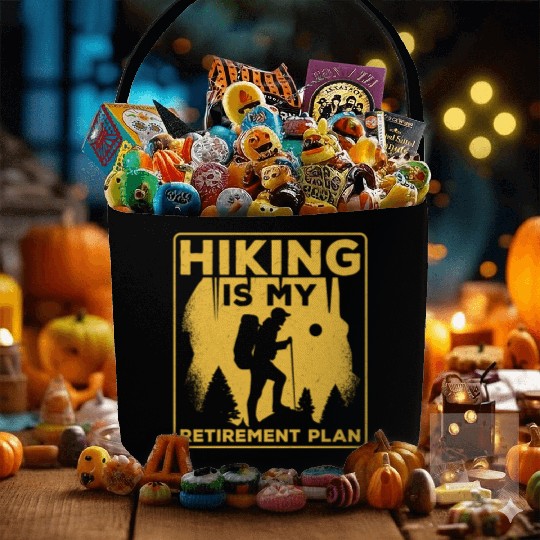 Hiking Is My Retirement Plan Hiker Mountain Fabric Baskets