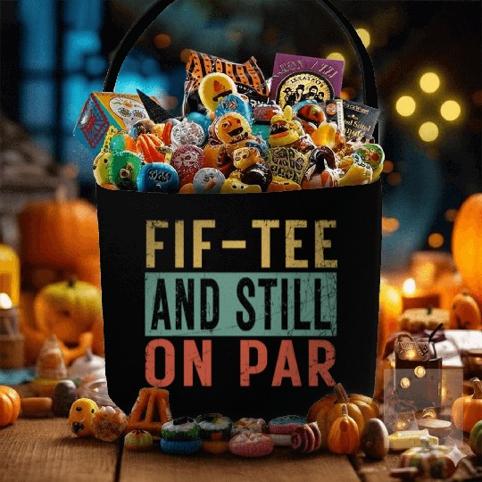 Funny 50th Birthday Golf Lover Fif-Fabric Baskets and still o