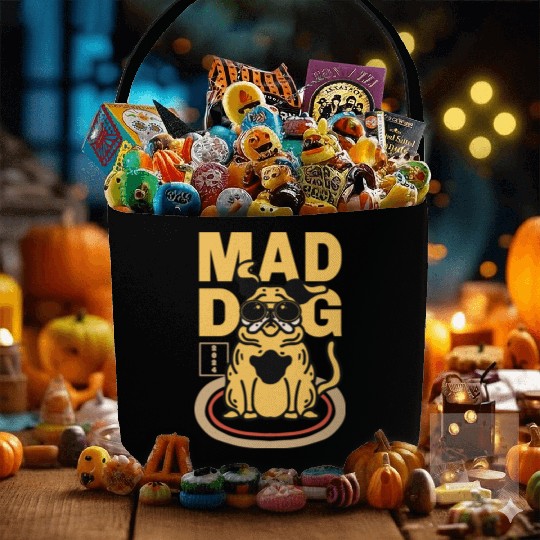 Mad Dog Animal Fabric Baskets