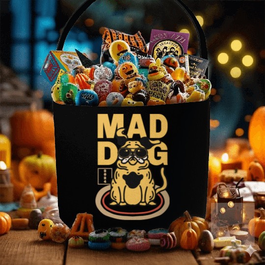 Mad Dog Animal Fabric Baskets