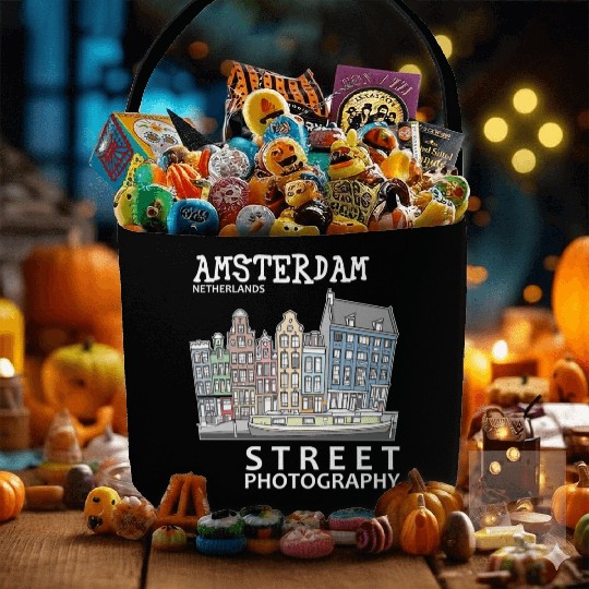 Amsterdam Street Photography Fabric Baskets