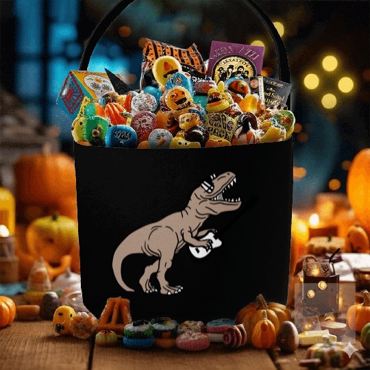 T. Rex Dino DJ Dinosaur Party Animal Plays Guitar Fabric Baskets