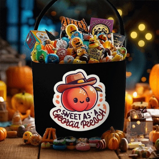 Sweet as a Georgia Peach Sticker Fabric Baskets