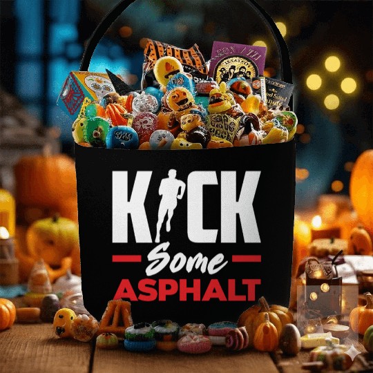 Kick Some Asphalt Running Motivation Fabric Baskets