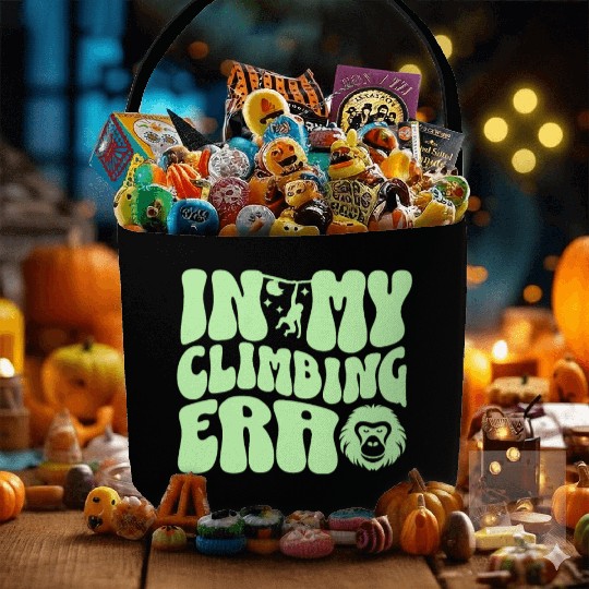 In my climbing era curvy boulderwriting bouldering Fabric Baskets