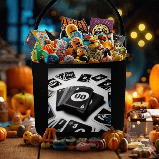 Black Uno Cards Fabric Baskets
