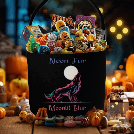 Neon Werewolf Fabric Baskets
