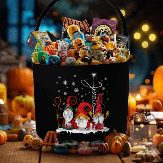 Merry Christmas Gnomes Xmas Family Men Women Fabric Baskets