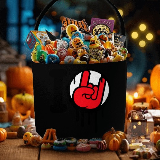 I Love Heavy Metal Hard Rock Music Graffiti Heart Fabric Baskets