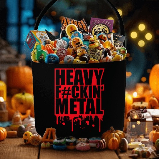 Heavy F#ckin' Metal Hard Rock Music Graffiti Spray Fabric Baskets