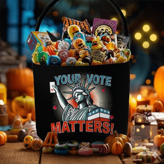 Statue of Liberty & voting card -Your Vote Matters Fabric Baskets