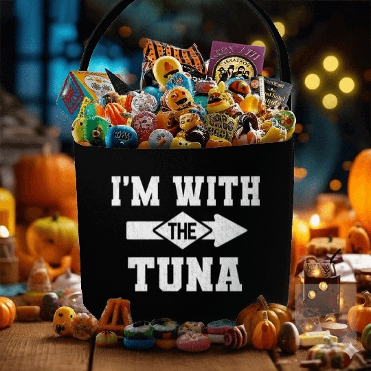 I'm With The Tuna Matching Halloween Costume Party Fabric Baskets