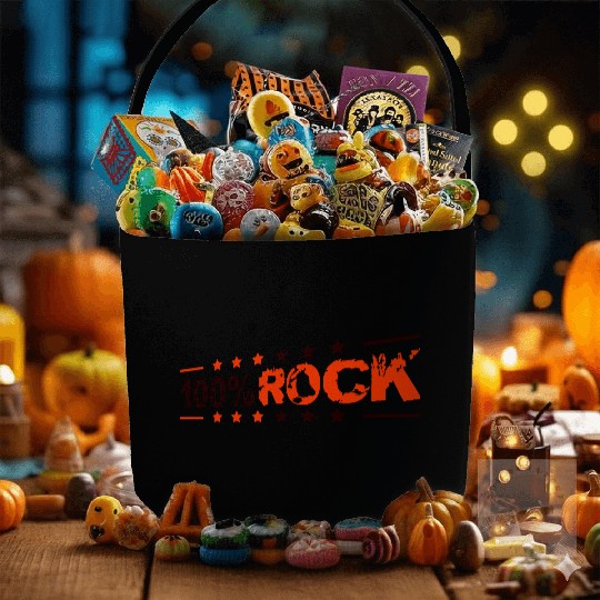 100 % Percent Rock Heavy Metal Music Text Logo Fabric Baskets