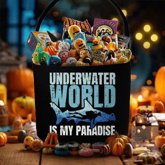 Underwater World Is My Paradise Fabric Baskets