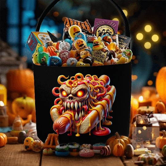Monster Hot Dog Horror Fabric Baskets