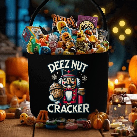 Deez Nut Nutcracker Meme Fabric Baskets: Funny Christmas