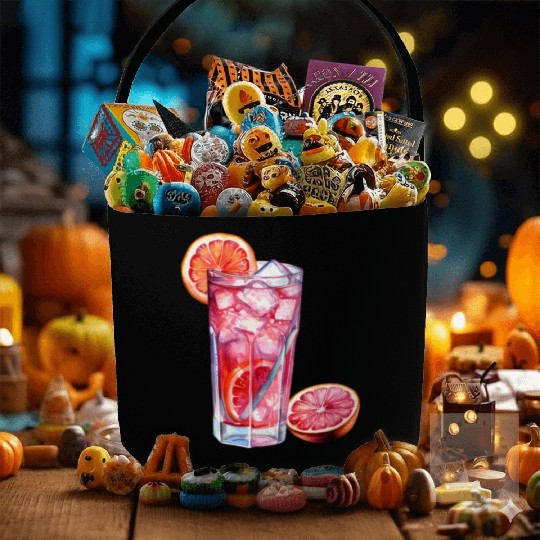 Grapefruit Citrus Cocktail Fabric Baskets