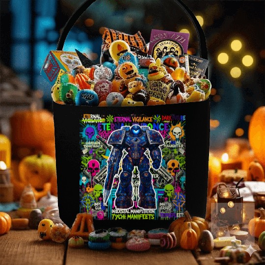 Space Marine Graffiti - White Fabric Baskets