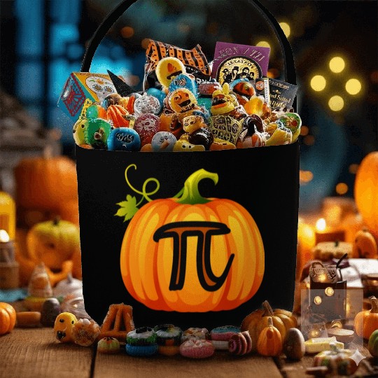 Pumpkin Pi Math Halloween Thanksgiving Pie Day Fabric Baskets