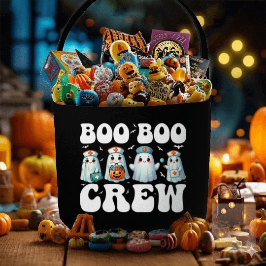 Boo Boo Crew Nurse Gifts Funny Halloween Costume Fabric Baskets