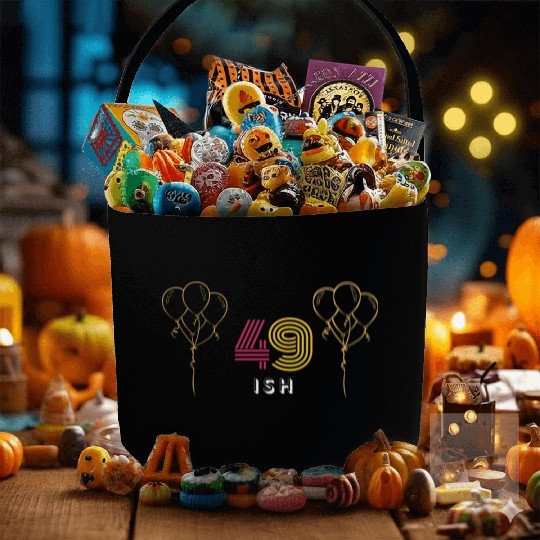 Cheerful '49 Ish' Design Fabric Baskets: Festive Balloons &