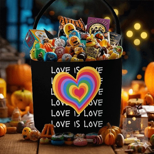 Love is Love Embrace Every Kind of Love Fabric Baskets