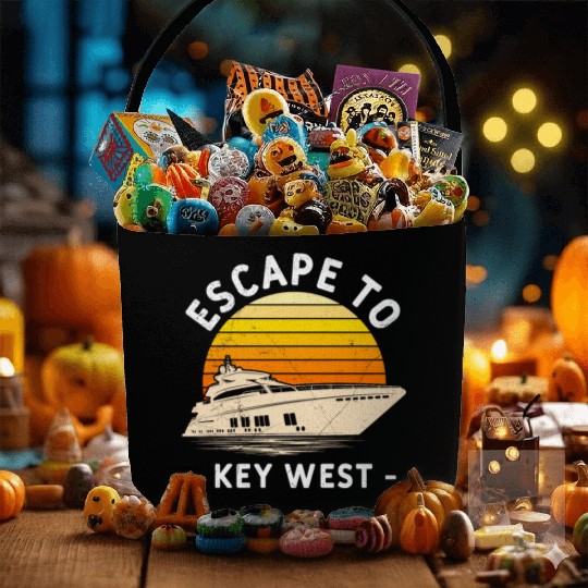 Florida ESCAPE TO KEY-WEST Sailing Florida Fabric Baskets