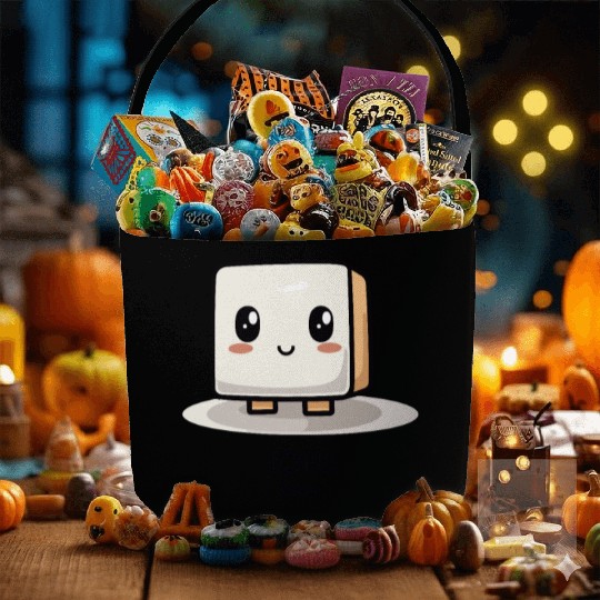 Cute Chibi Kawaii Tofu Fabric Baskets