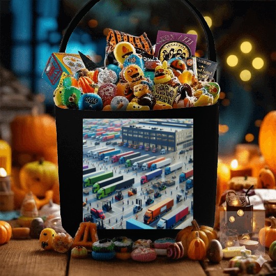 Big Trucking Company Fabric Baskets